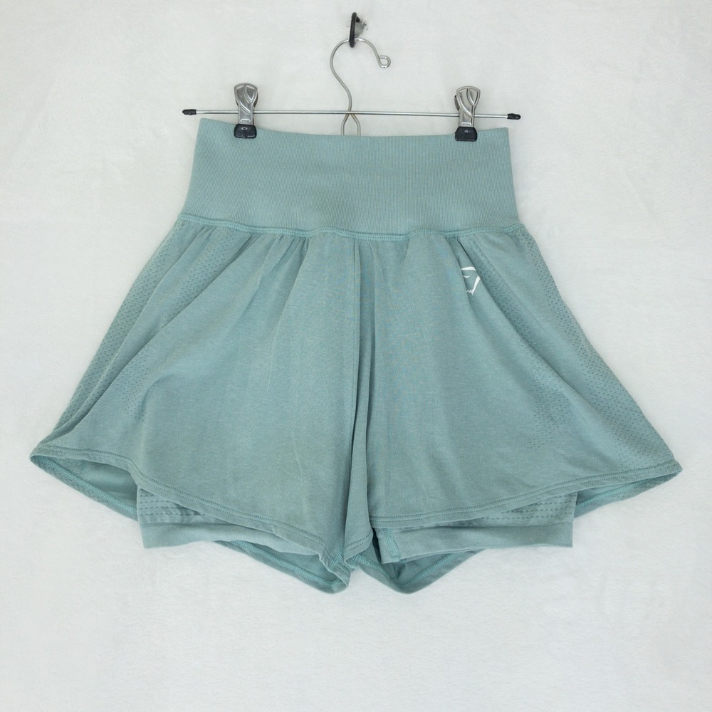 Gymshark Vital 2-in-1 Shorts Womens Medium Blue Running Athletic Lined